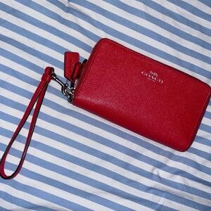Coach Red Wristlet Wallet